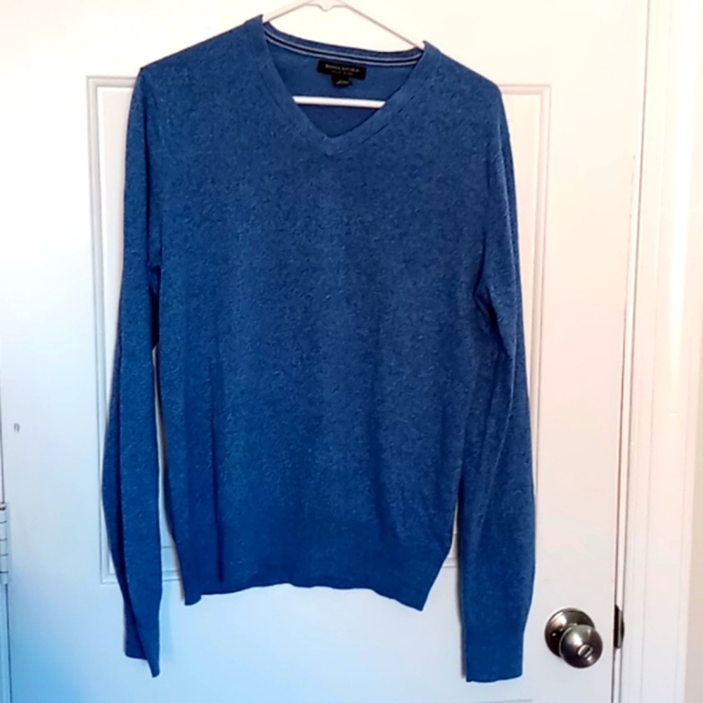 Banana Republic men's Luxury Blend blue sweater, size M, silk, wool, cashmere